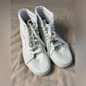 Vans White High Tops Size 8.5
